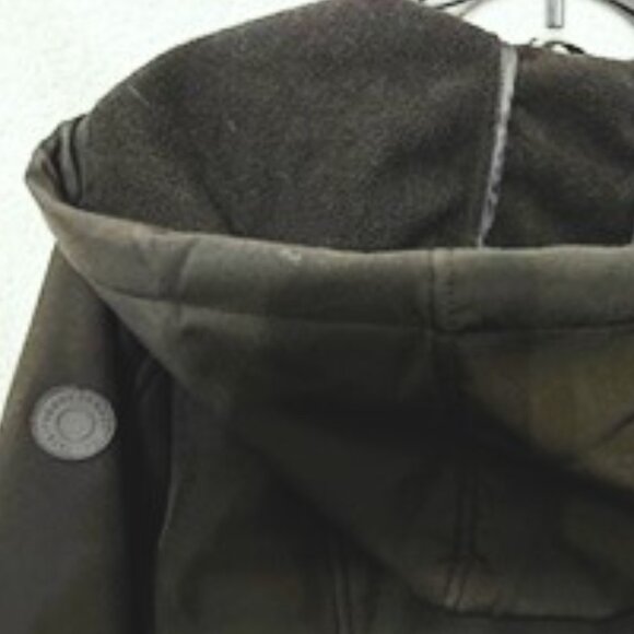 French Connection brand black mid-weight hooded all-weather outerwear NWT Size M - Picture 10 of 13